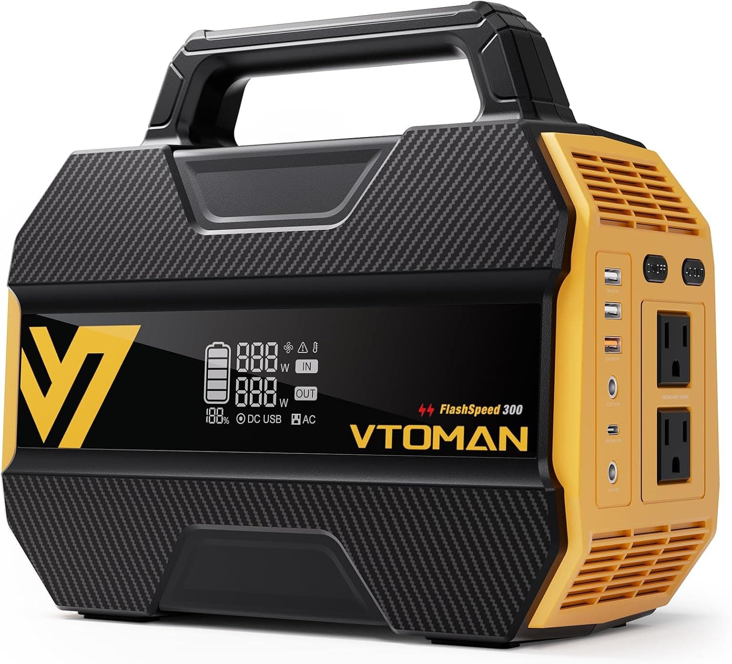 VTOMAN FlashSpeed 300 Portable Power Station, 300W 230Wh LiFePO4 Battery