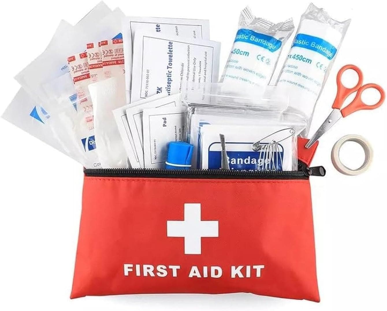 Rattygan Style Travel Survival First Aid Emergency Kit – 95 Pieces – Compact & Lightweight Emergency Medical Kit for Carry On, Backpacking, and Road Trips