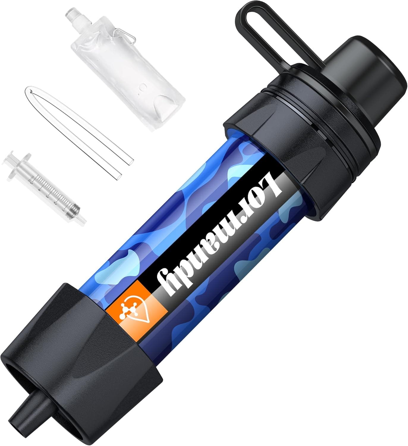 Lormandy Straw Water Filter, Portable Water Filtration System Water Purifier, Personal Outdoor Emergency Survival Gear for Hiking Travel Camping Accessories Emergency Preparedness Outdoor Activities
