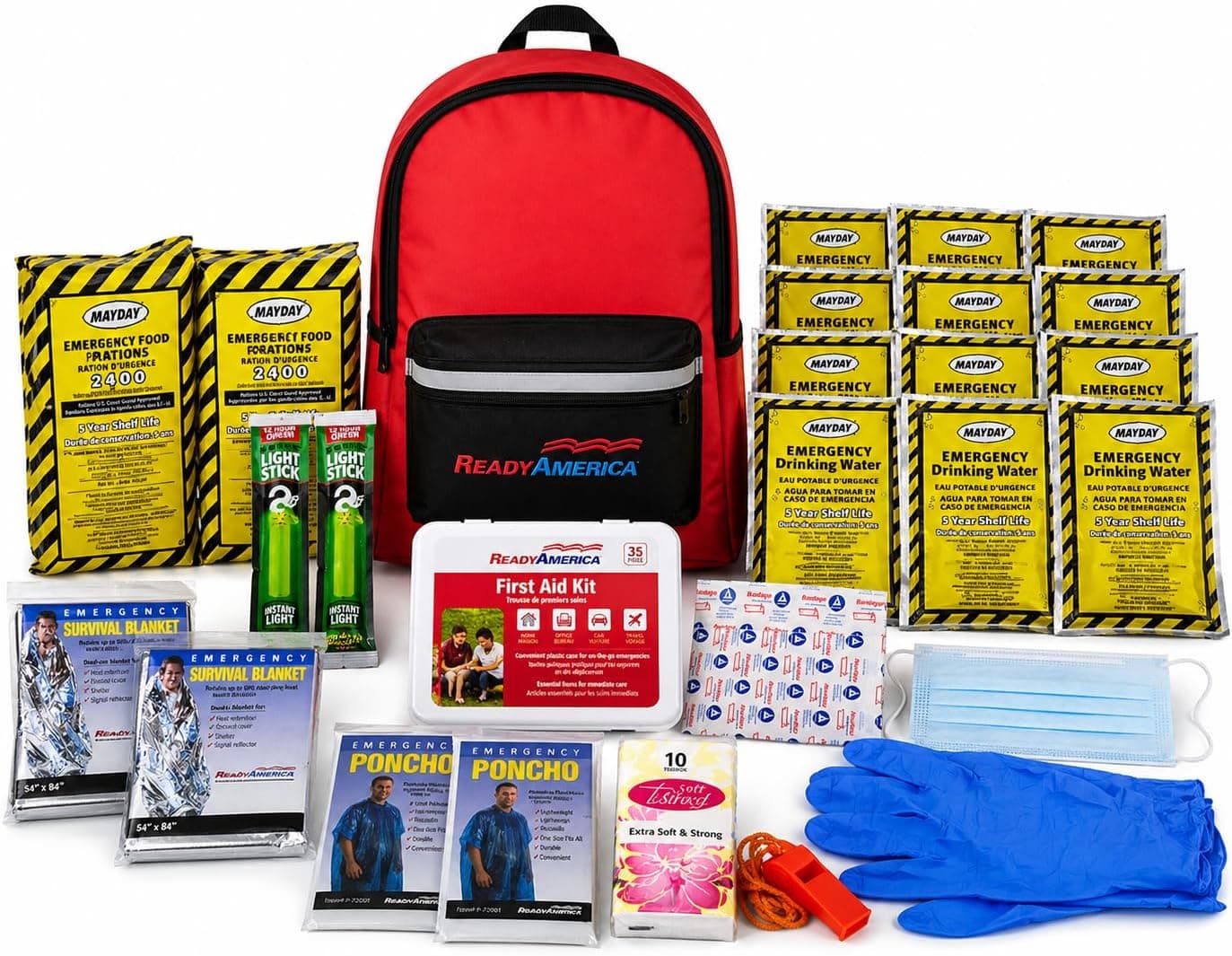 Ready America 70280 Emergency 2-Person 3-Day Survival Backpack